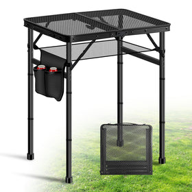 Ciavca Upgraded Folding Grill Table with aluminum frame for durable outdoor use