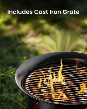 Ciays fire pit delivering 58,000 BTU of heat for outdoor warmth
