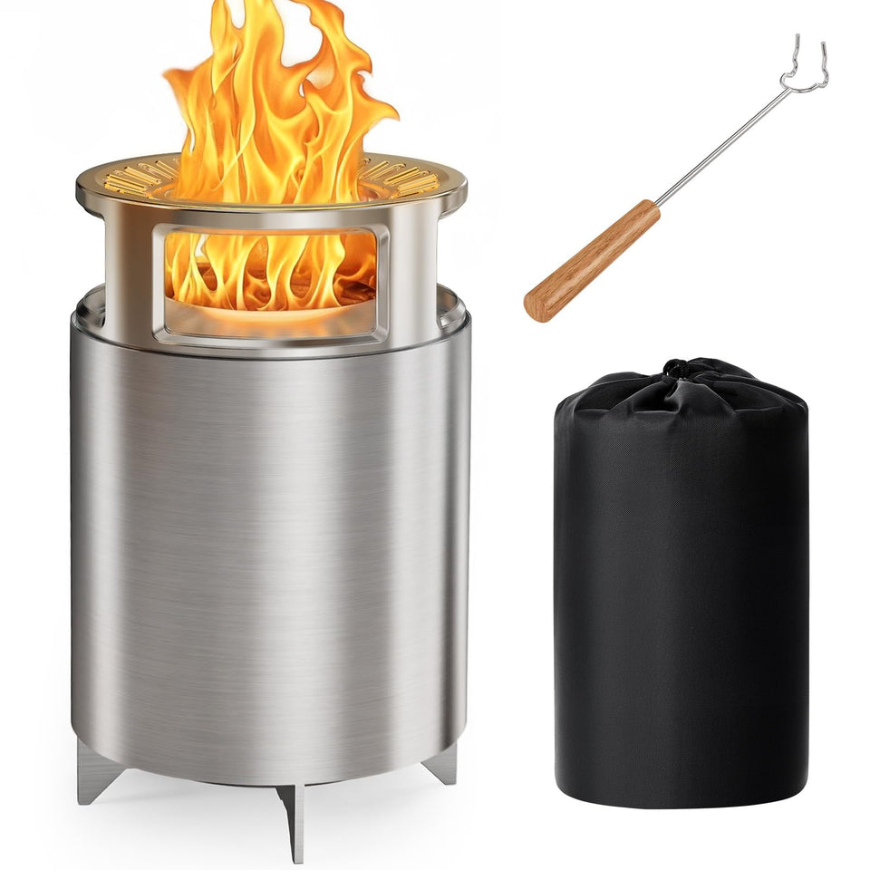 Ciays smokeless firepit with stand shows portable warmth for outdoor spaces