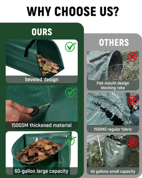 CICIYOO reinforced handles for easy lifting and emptying