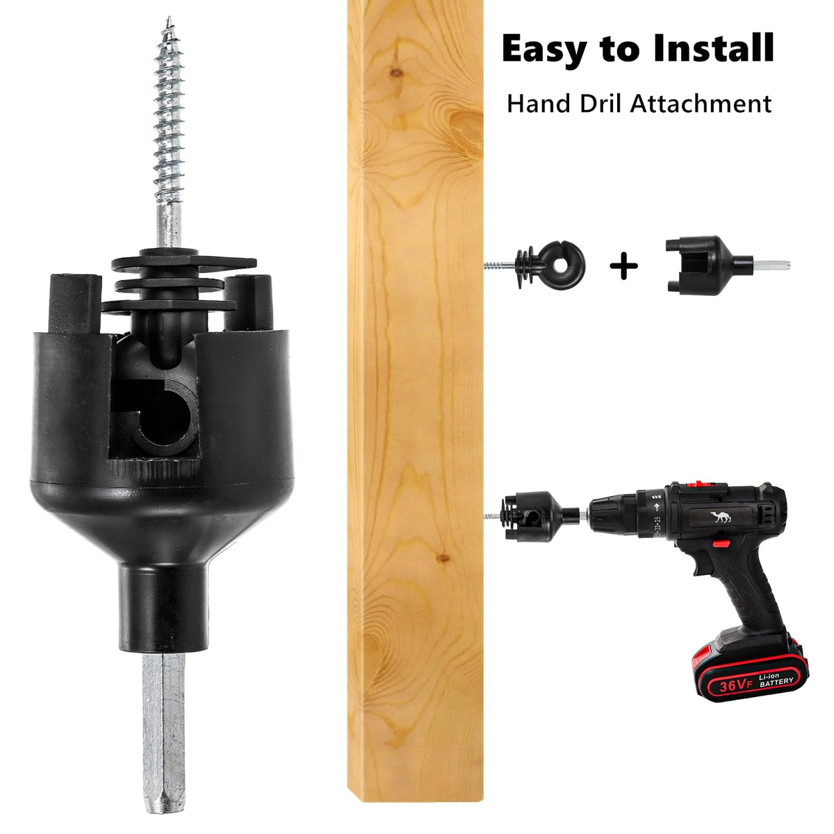 Cididu notched design insulator securely holds wires with minimal wear