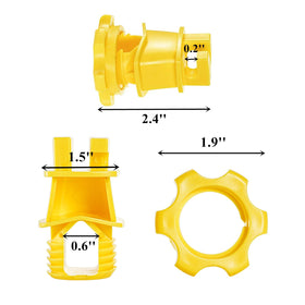 Cididu screw-tight round post insulator on a metal post, easy tool-free installation.