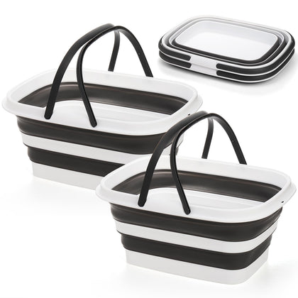 Cididu two-pack collapsible sink set shown expanded for outdoor washing tasks