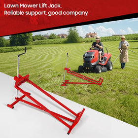 CIDVJ lawn mower lift installation demonstrates quick setup for convenience.