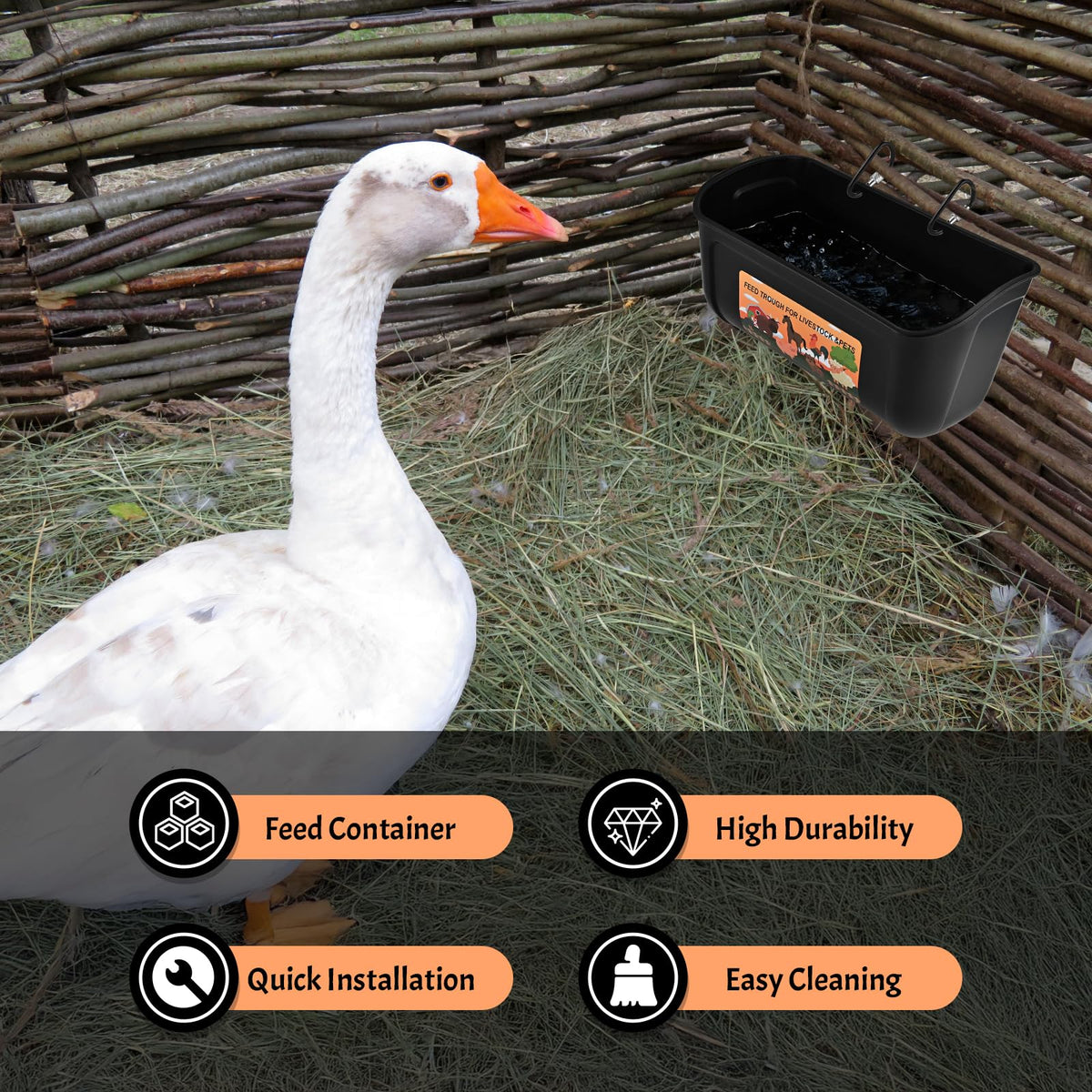 Cieex durable PP plastic keeps outdoor feeders sturdy.