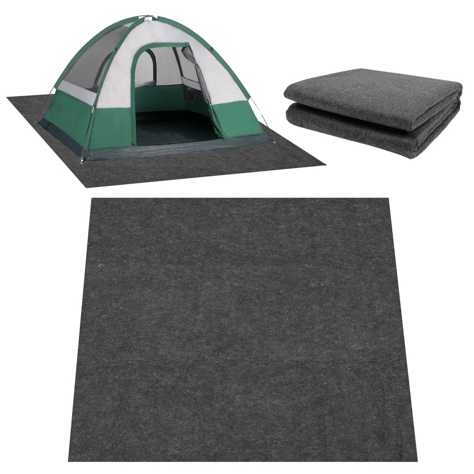 CIEOVO camping tent carpet mat 6x6 on ground, durable and moisture resistant.