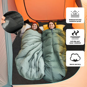 cieovo camping tent carpet mat non-slip bottom stays put on uneven terrain
