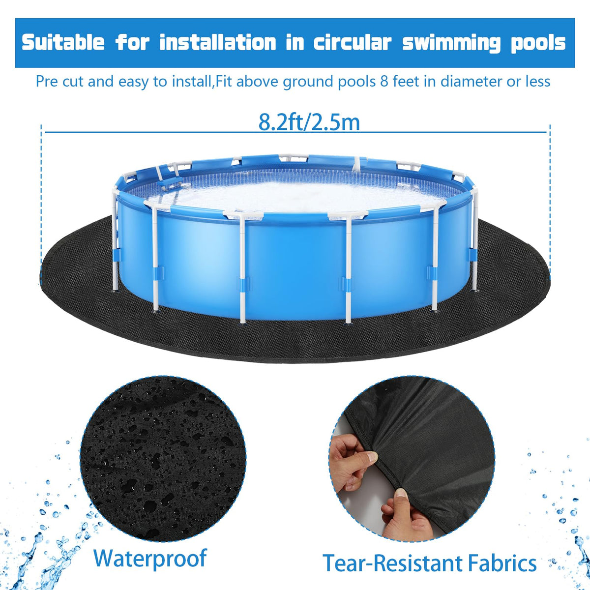CIEOVO heavy-duty Oxford cloth pool pad guarding against rocks and punctures