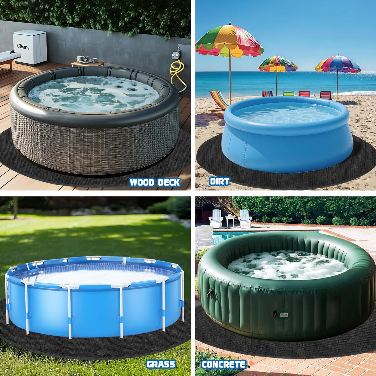 CIEOVO puncture-protection pool liner pad shielding the liner from sharp objects