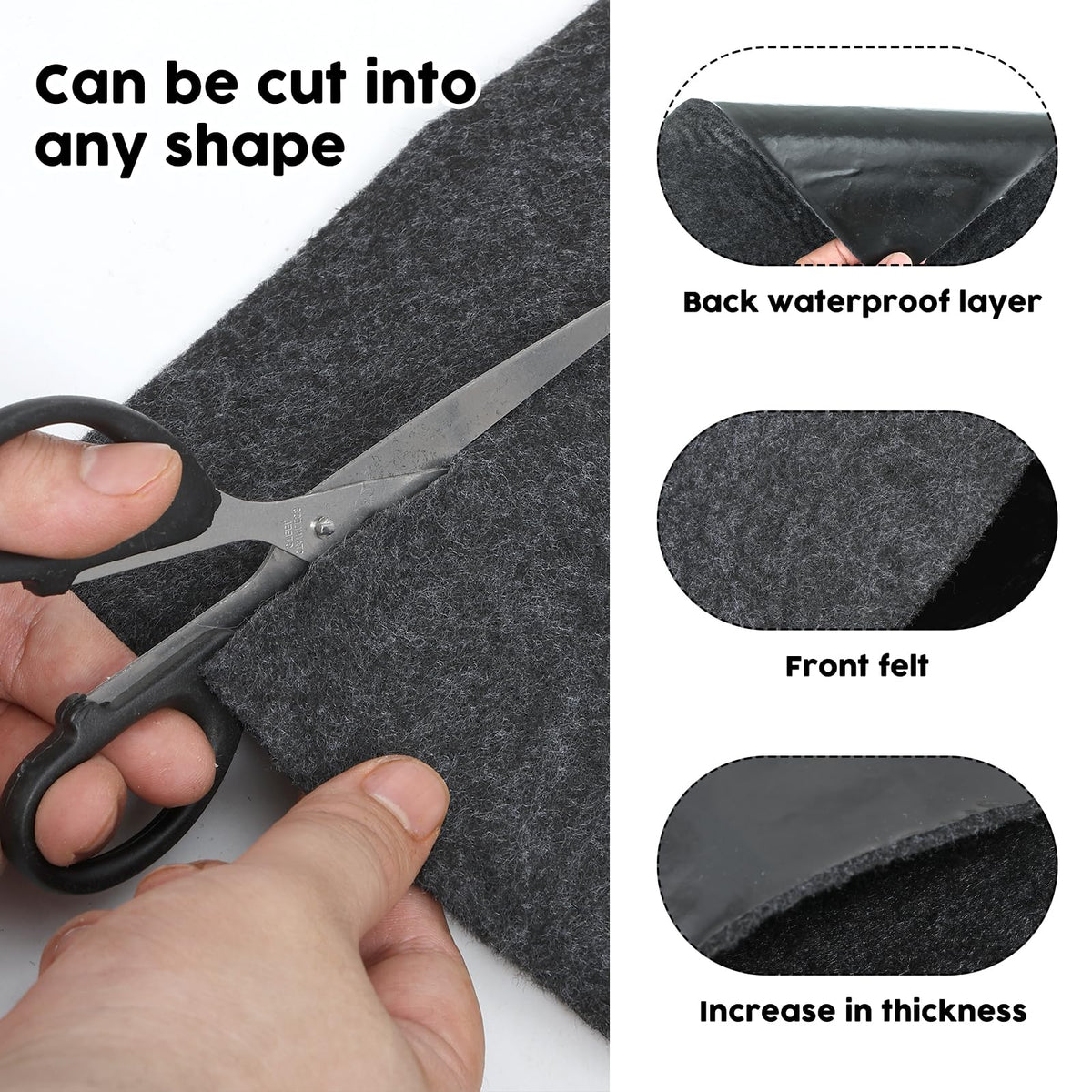 CIEOVO soft felt tent mat with absorbent surface for damp campsites.