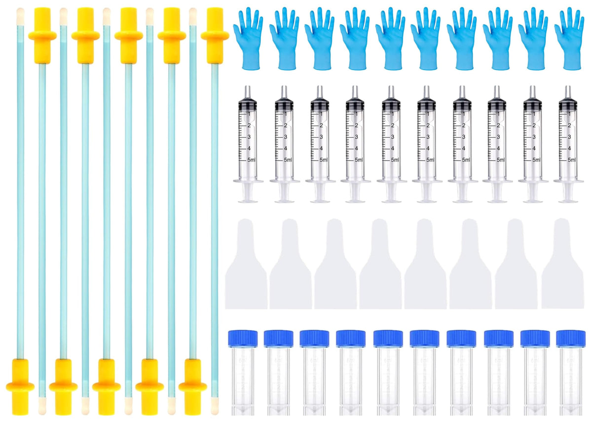 CIETER AI insemination kit components for clean, sterile setup.