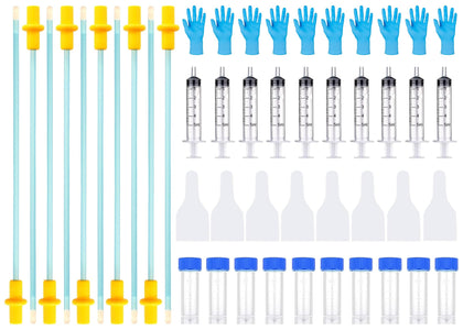 CIETER AI insemination kit components for clean, sterile setup.