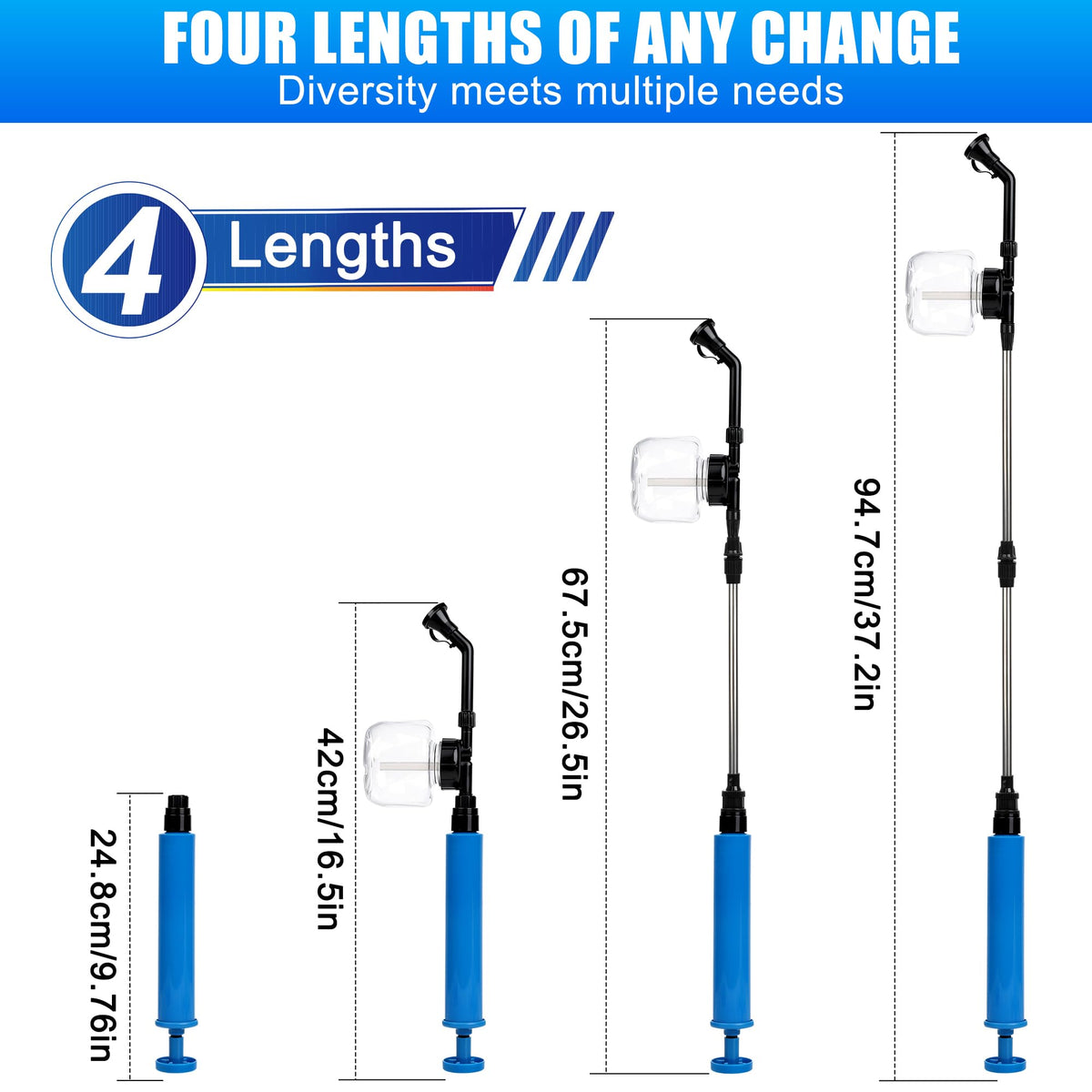 Cijoaui Push-Pull Duster with transparent tank for easy powder level monitoring.