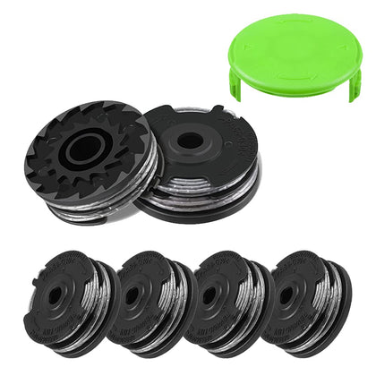 Cilivo 2900719 dual-line spool shown ready for Greenworks compatibility, ideal for regular lawn care