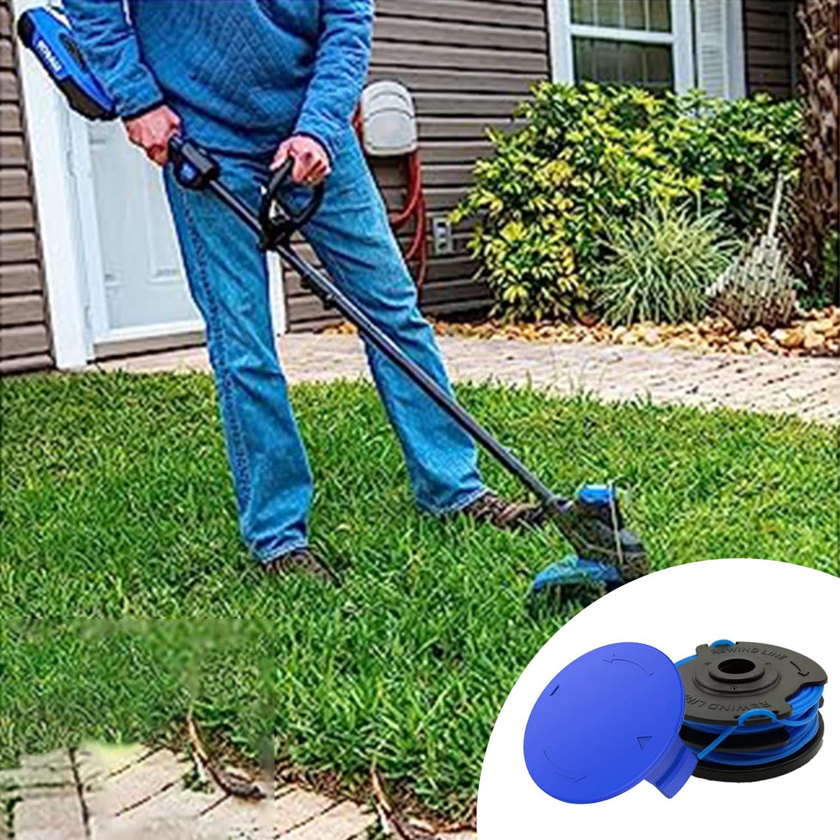 Cilivo 8-pack replacement spools kit for extended yard maintenance