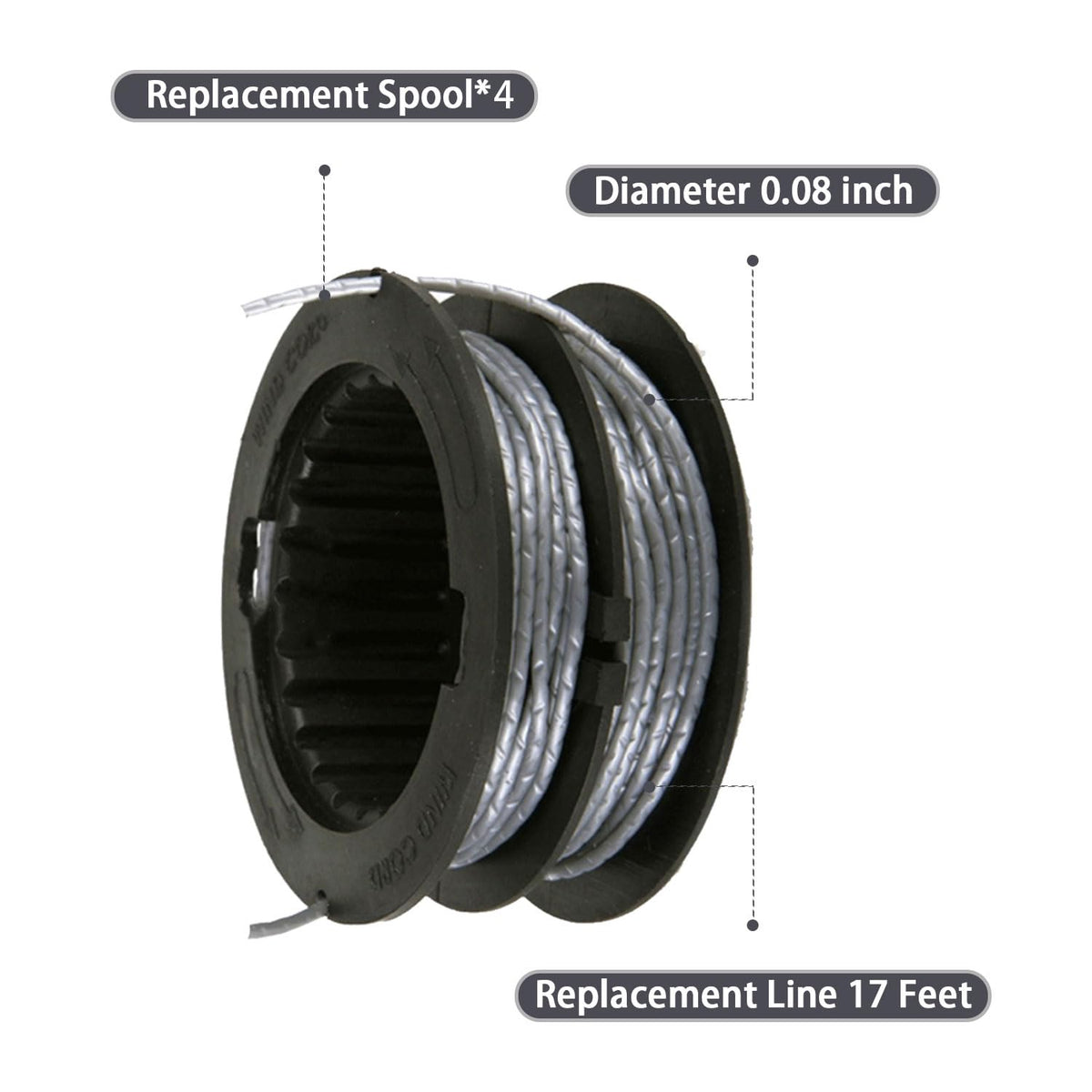 Cilivo SB00L00 0.08 inch line diameter ensures smooth feeding