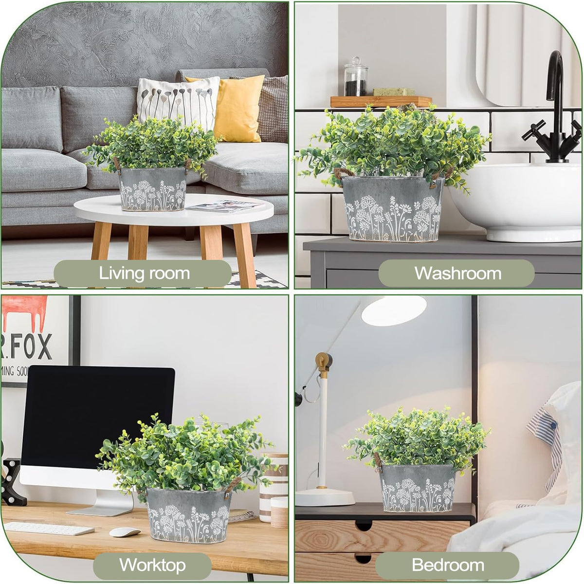 CILXGQLN stackable planter tubs save space during storage and arrangement.