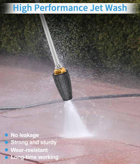 CIMALAB turbo nozzle handles hot and cold water for versatility.