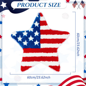 Cindeer American flag rug entry mat ideal for doorways and festive accents.