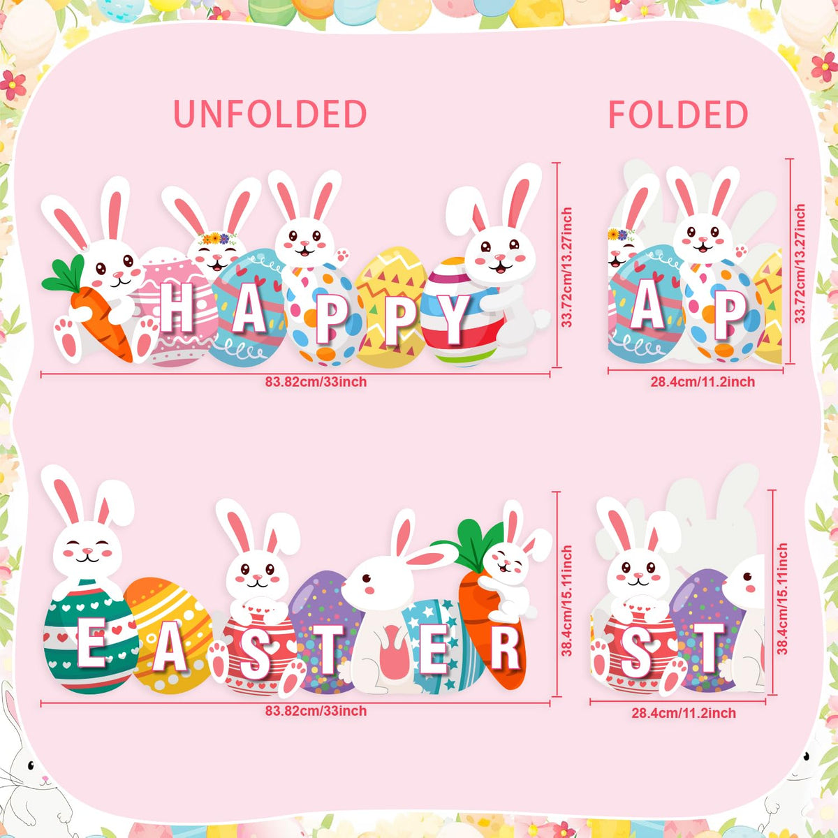 CiniQy bunny and egg decor motif brightens lawns for Easter gatherings.