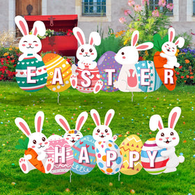 CiniQy vibrant Easter banner serves as a photo backdrop.