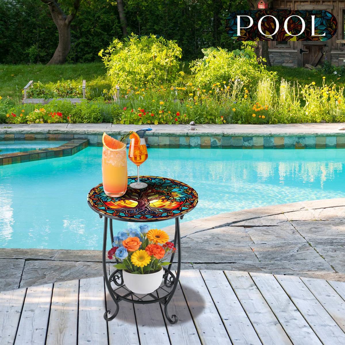 Cinnvoice anti-rust coating helps longevity for year-round patio use.