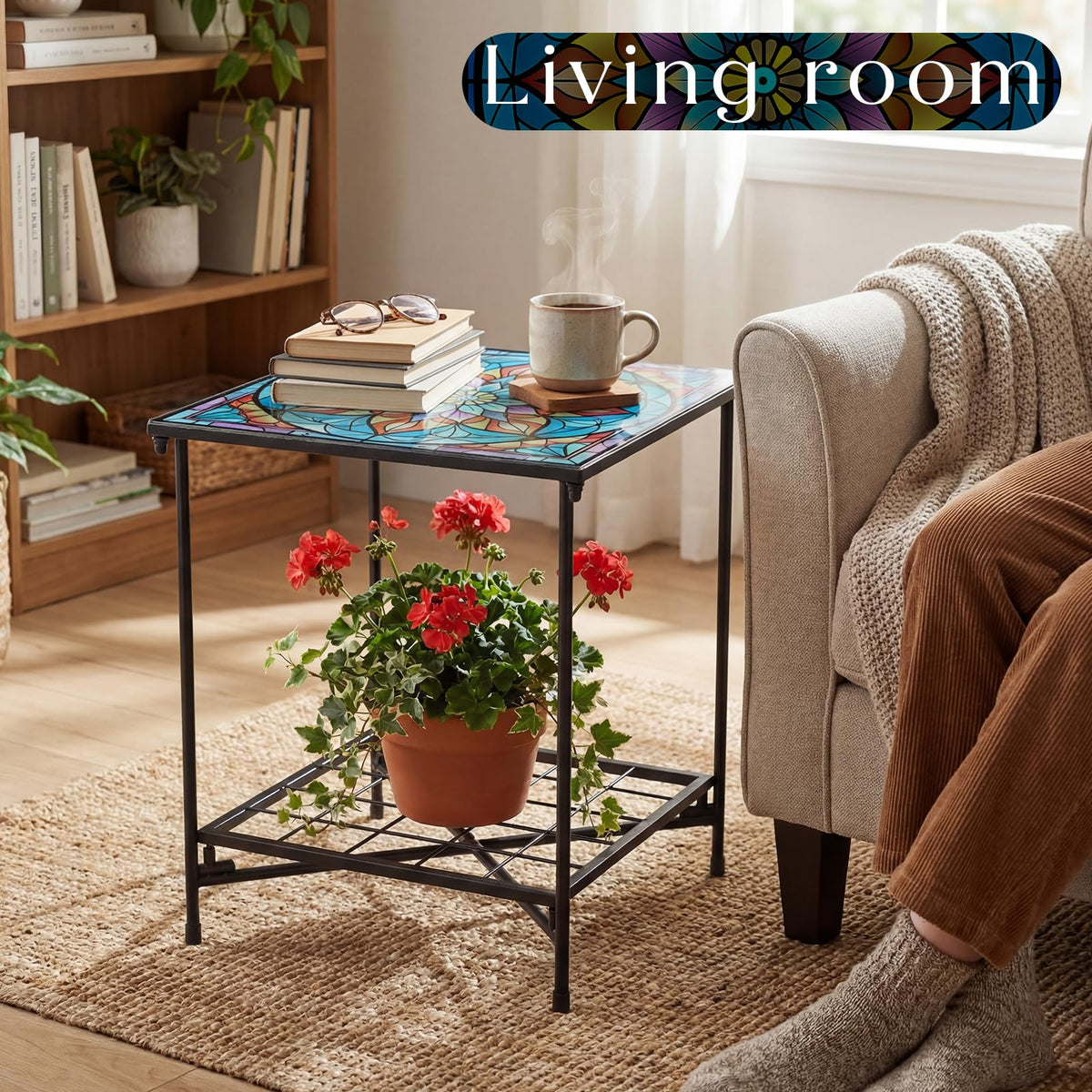 Cinnvoice hollow iron art table adds decorative charm to spaces