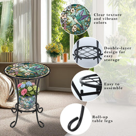 Cinnvoice anti-rust coated metal table for durable indoor and outdoor use.