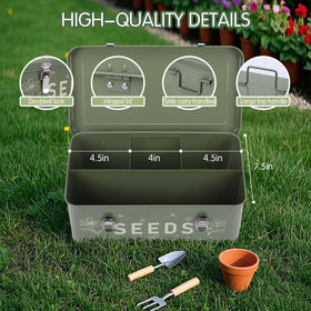 Cinpode seed packet container with organized compartments