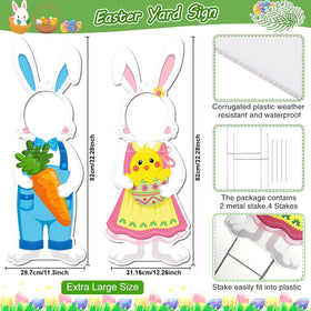 CiniQy waterproof PP material bunny sign for durable spring decor.
