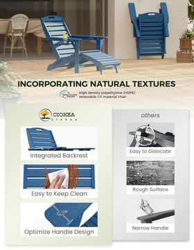 Ciokea chair features two built-in cup holders on the arms for beverages at hand.