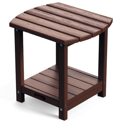 Ciokea Adirondack side table with double-deck design, extra outdoor storage.