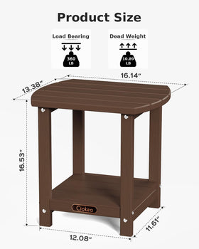 Ciokea Adirondack side table easy to assemble with screws.