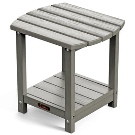 Ciokea Adirondack side table top surface ready for drinks and plants outdoors
