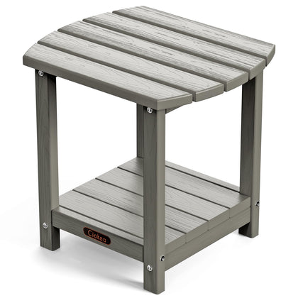 Ciokea Adirondack side table top surface ready for drinks and plants outdoors