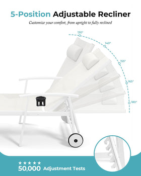 Ciokea heavy-duty chair supports up to 400 lbs for durable outdoor use.