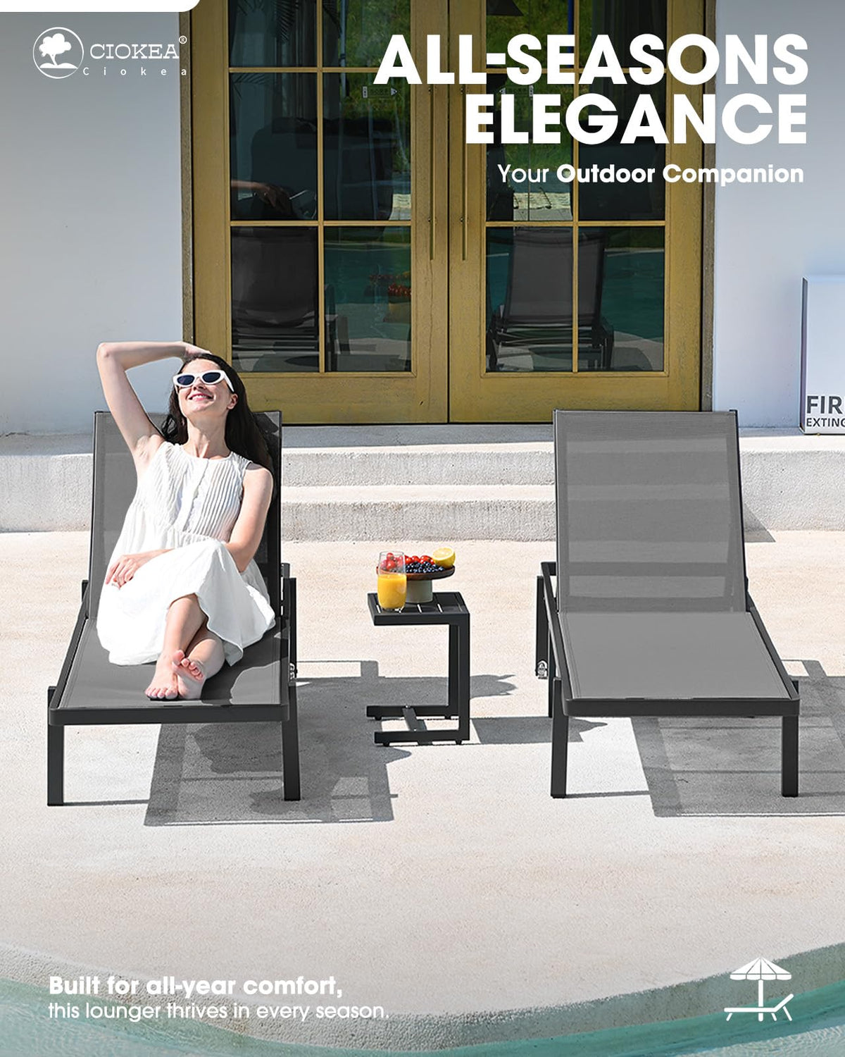Ciokea five-position recliner showing customizable lounging angles