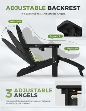 Ciokea retractable foot rest extended for relaxed leg support.