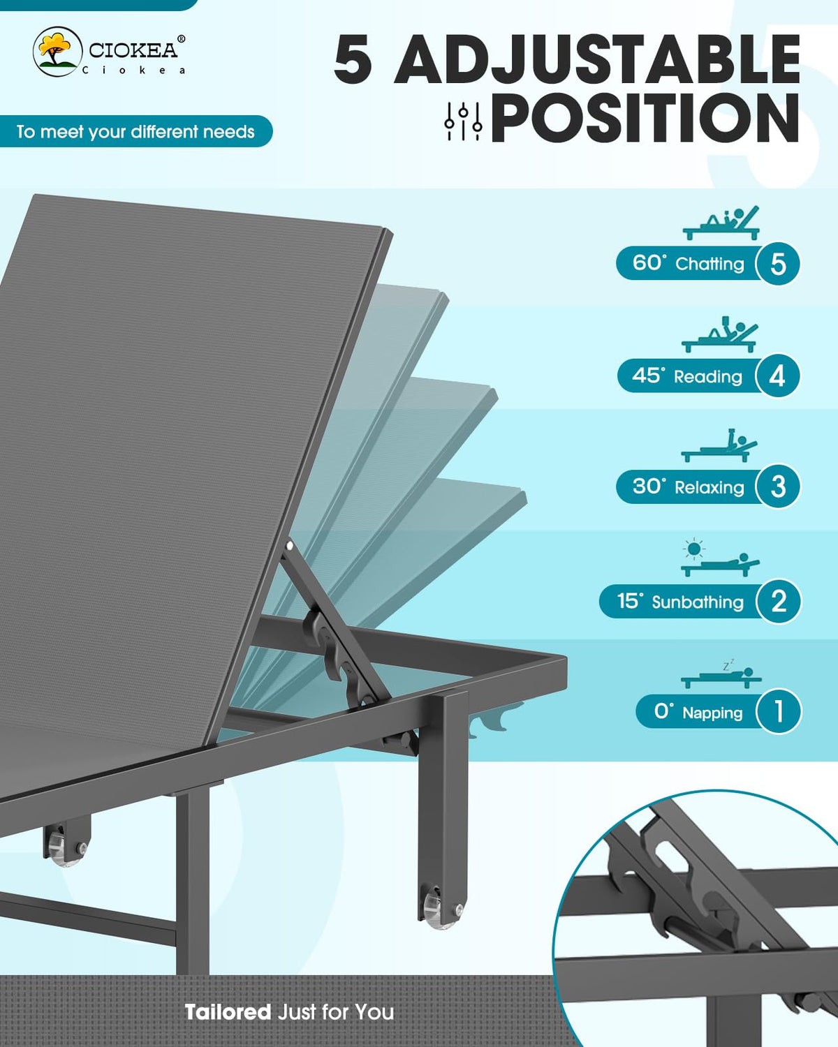 Ciokea outdoor lounge chair being assembled in minutes