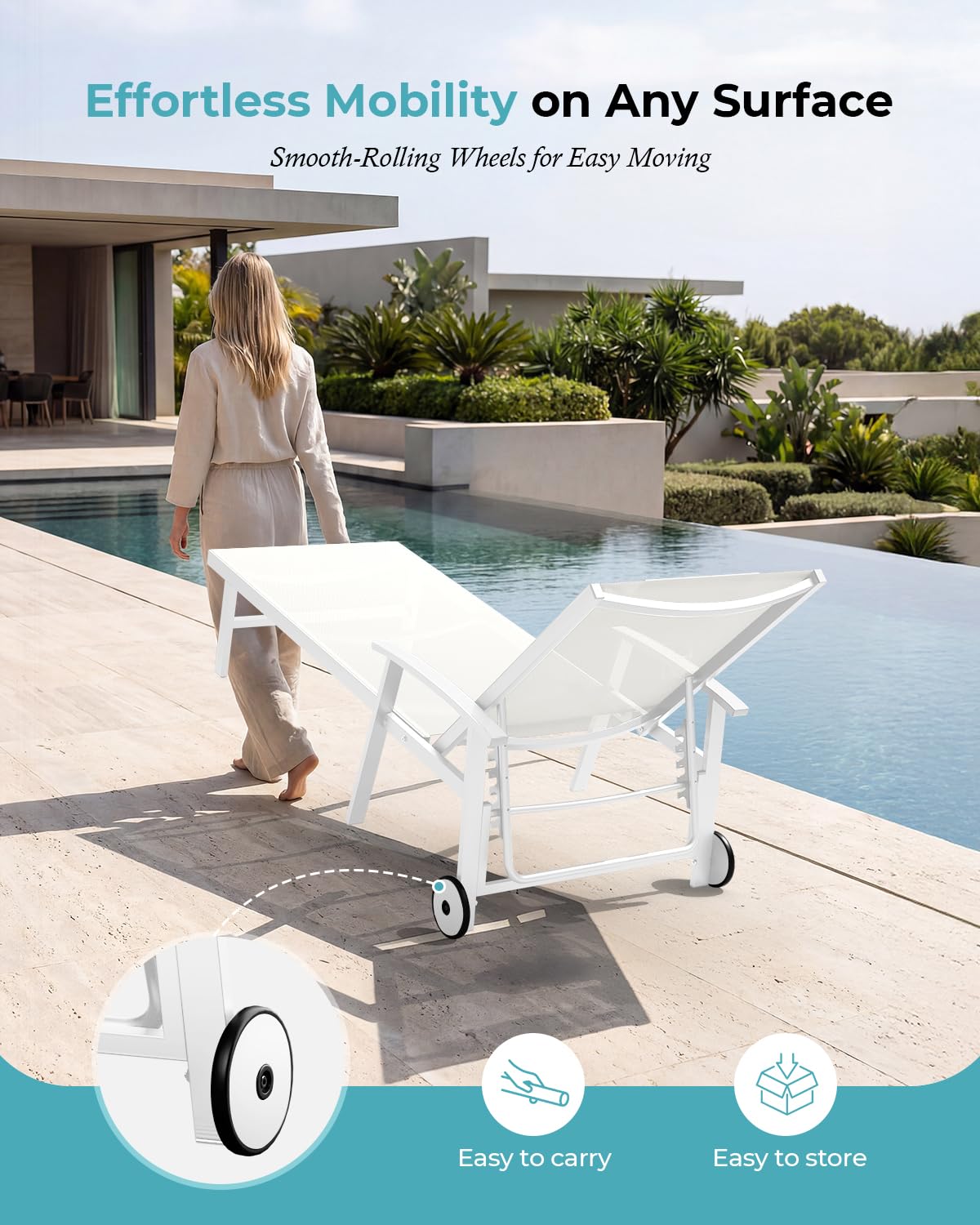 Ciokea removable pillow simplifies cleaning and storage after use.