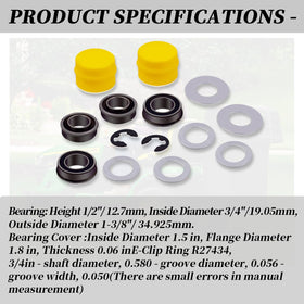 Ciuouient heat treated thrust washers support stable wheel alignment during mowing