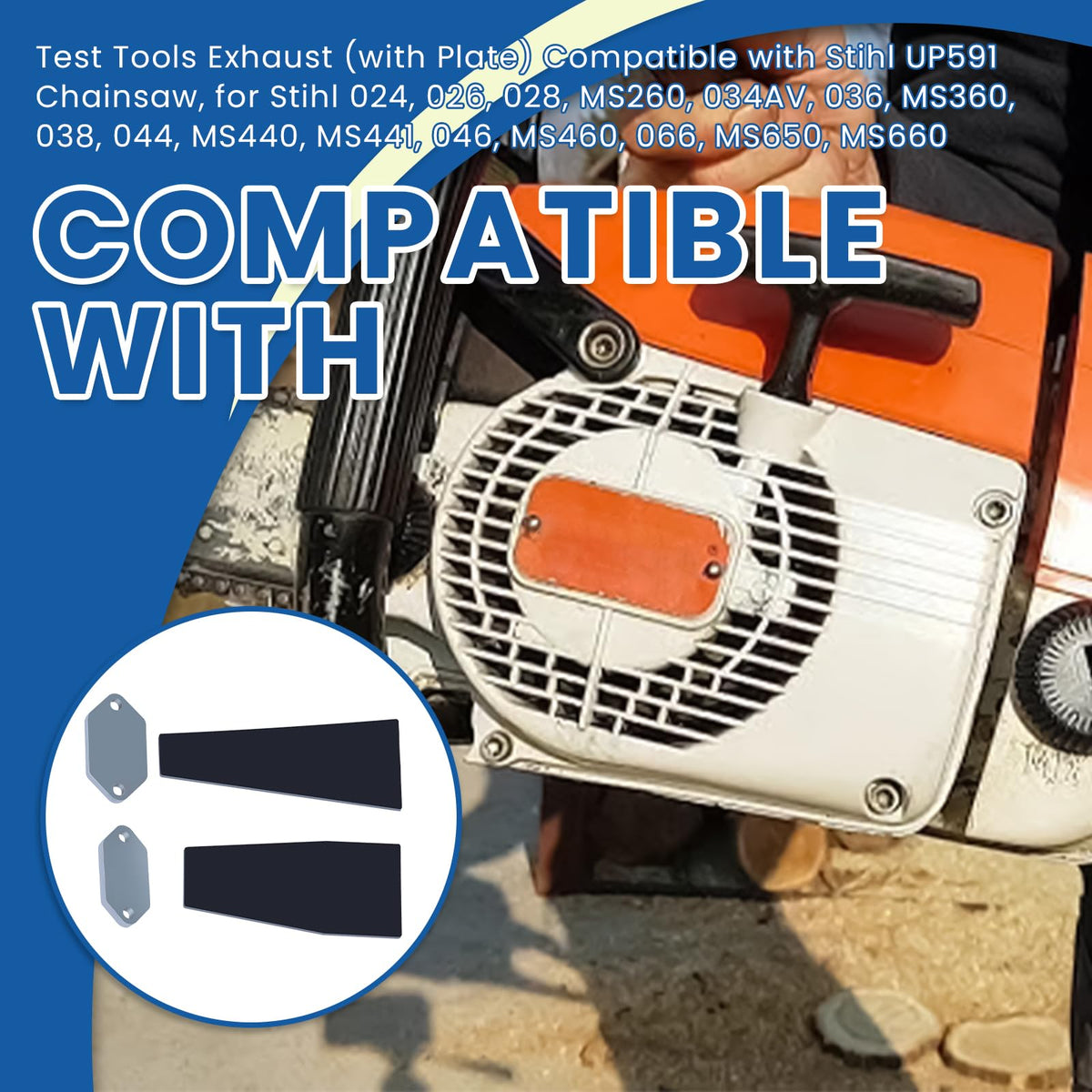 Ciuouient test tools exhaust plate fits Stihl 024 for reliable diagnostics.