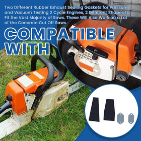 Ciuouient exhaust plate tool demonstrates compatibility with multiple Stihl models.