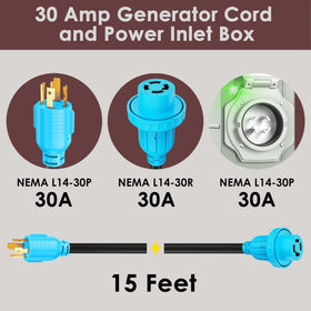CircleCord 15-foot generator cord ready for reliable outdoor power.