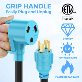 CircleCord grip handle eases plugging and unplugging in tight spaces.