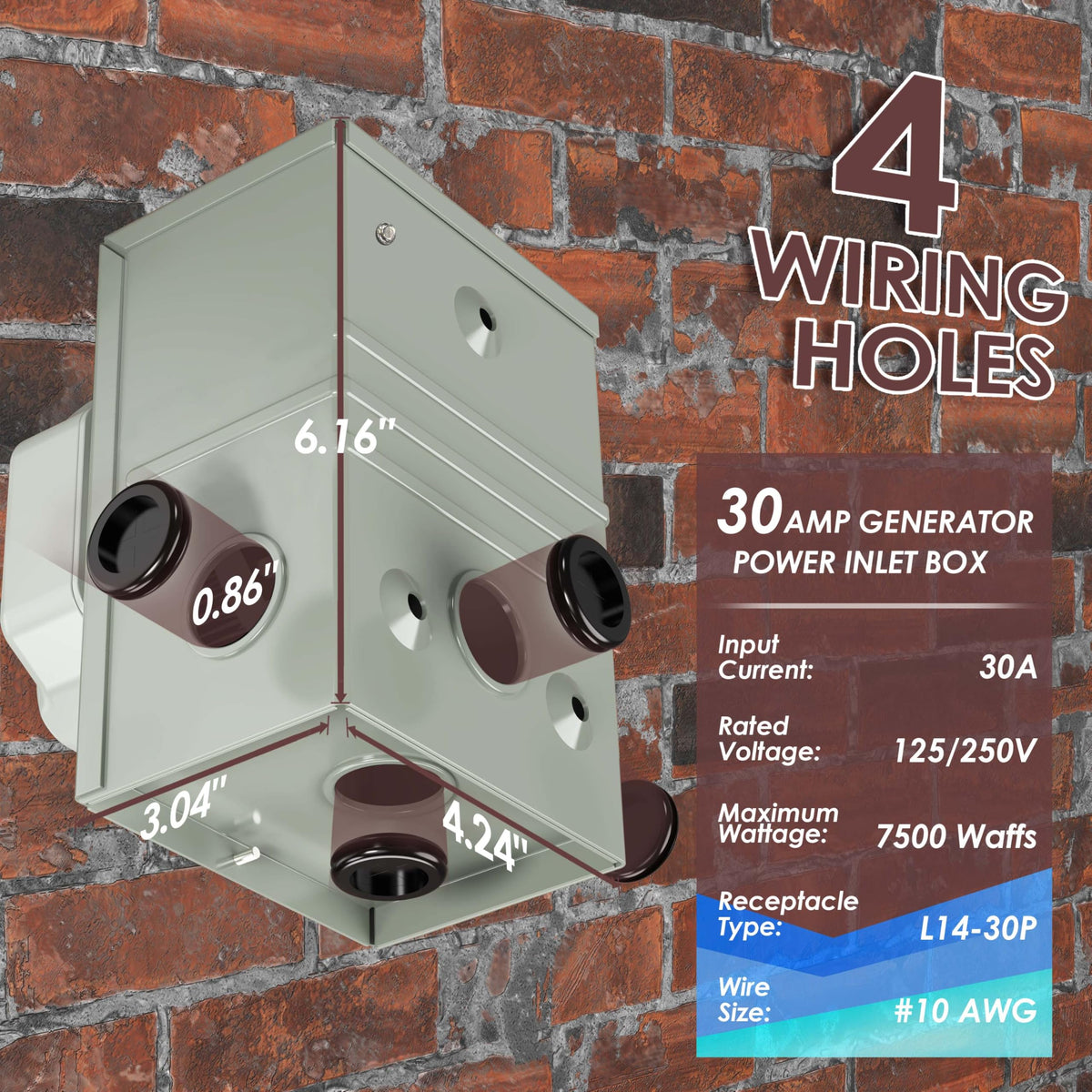 CircleCord inlet box with locking connector supports safe transfer.