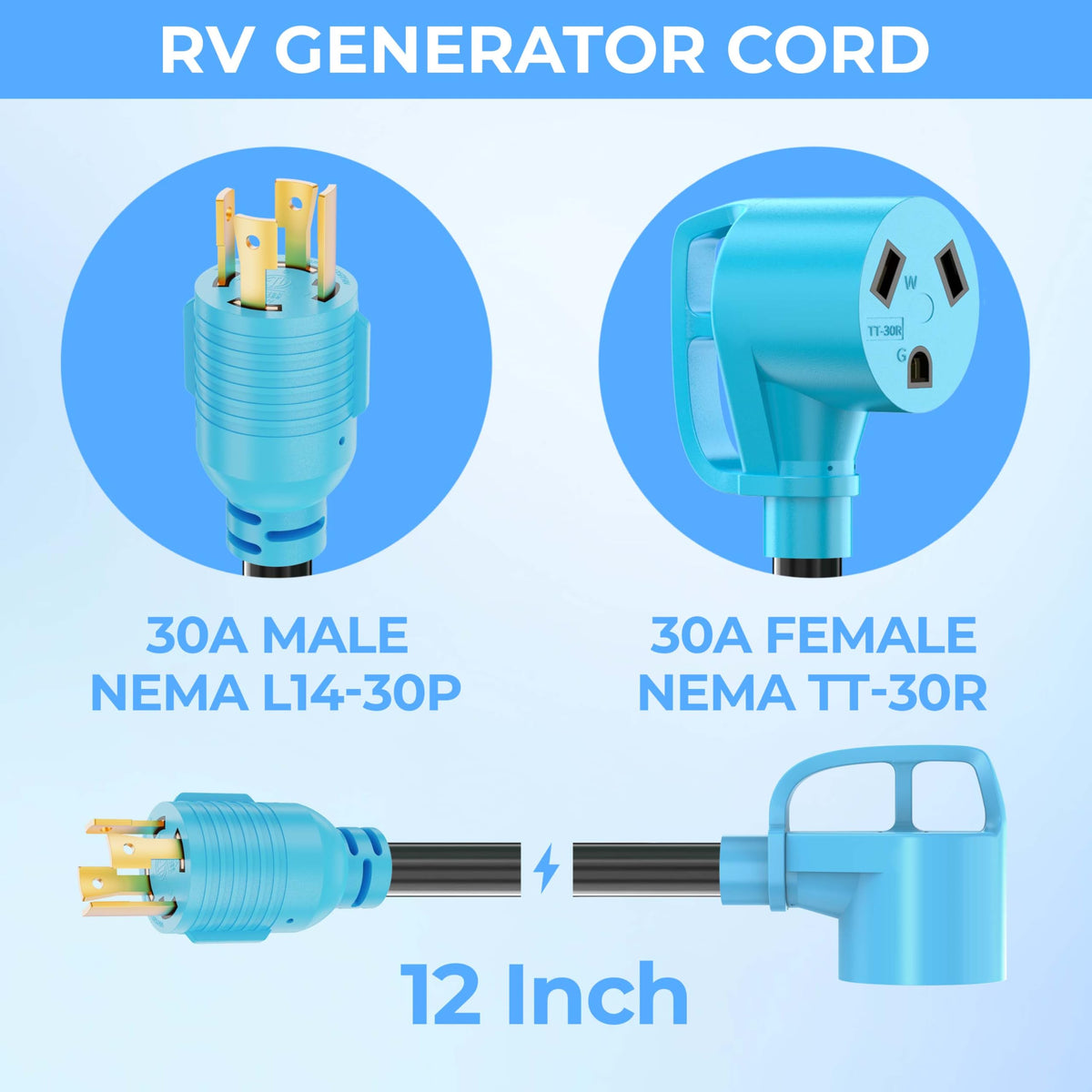 CircleCord TT-30R female receptacle, ready for RV connections.