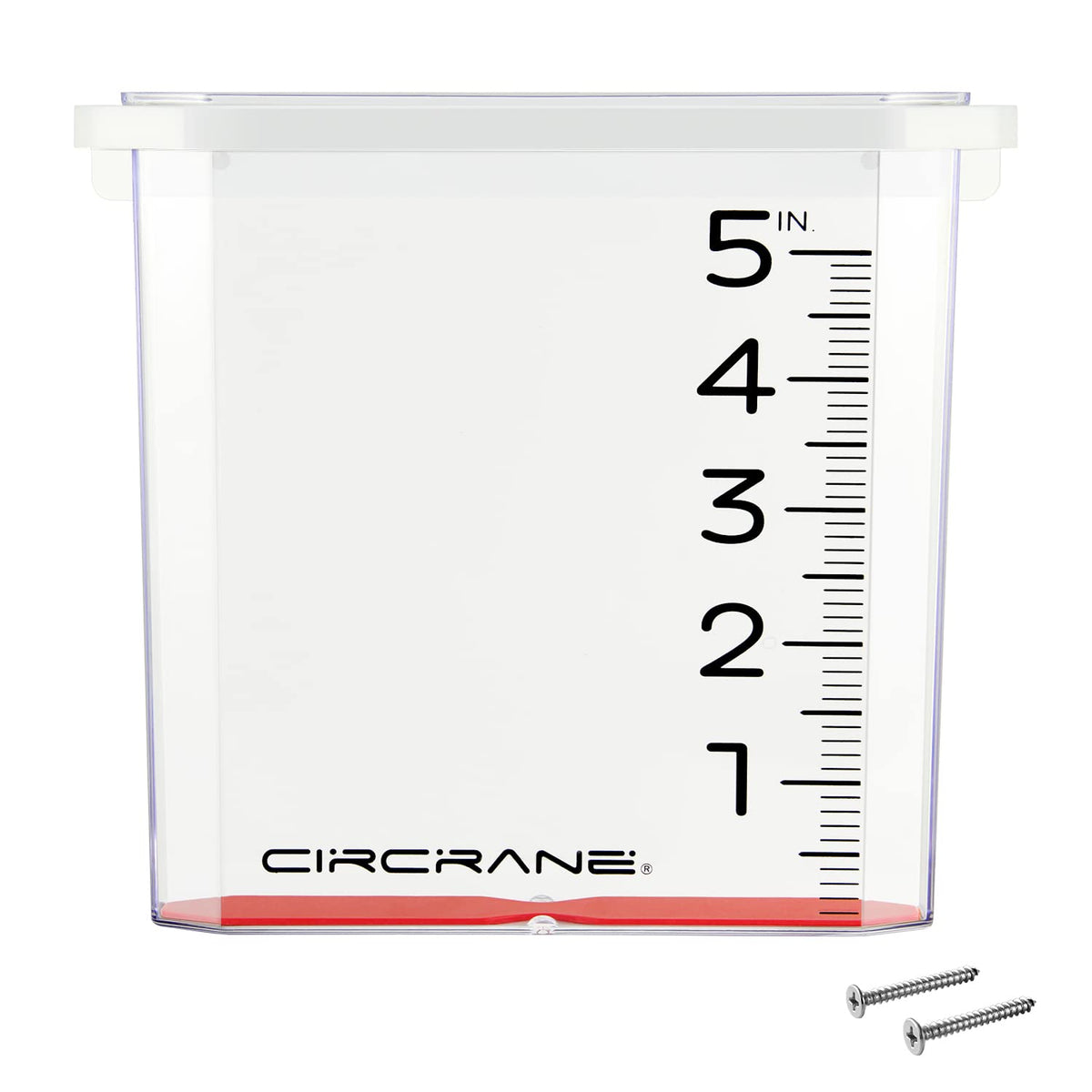 Circrane trapezoidal 5in rain gauge for precise garden rainfall data