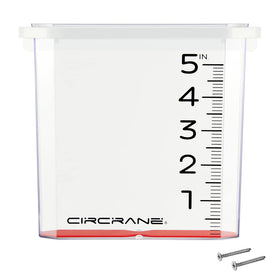Circrane trapezoidal 5in rain gauge for precise garden rainfall data