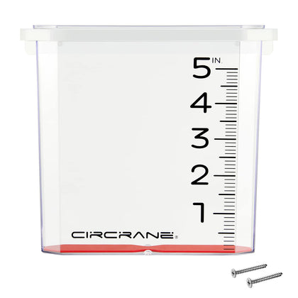 Circrane trapezoidal 5in rain gauge for precise garden rainfall data